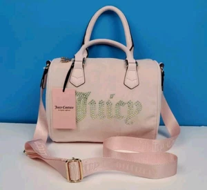 Neu mit Etikett Juicy Couture Obsession Umhängetasche puderrouge rosa Velours NEU - Bild 1 von 12
