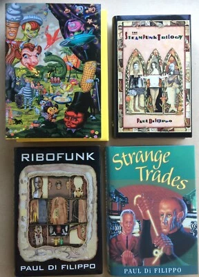 Ribofunk Steampunk Trilogy Fuzzy Dice Strange Trades Paul Di Filippo 4hc lot - Image 1 of 4