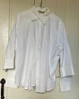 TWO Eddie Bauer White Blouse XL wrinkle resistant drycleaned