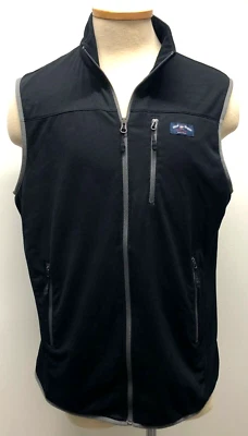 BILLS KHAKIS MENS BLACK SPORT CASUAL VEST W POCKETS & GRAY TRIM FULL ZIP SZ XL - Image 1 of 4