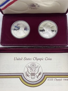 1984 Olympics Two-Dollar Silver Proof Set -- HISTORIC COIN Proof Set! - Picture 1 of 4