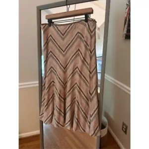 JM Collection NWT 100% Linen MIDI Skirt Size 14 Petite - Picture 1 of 3