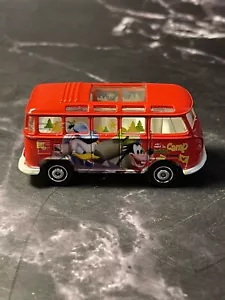 1998 Matchbox VW Transporter Disney Donald Goofy Camp Buddies Red Bus Diecast - Picture 1 of 5