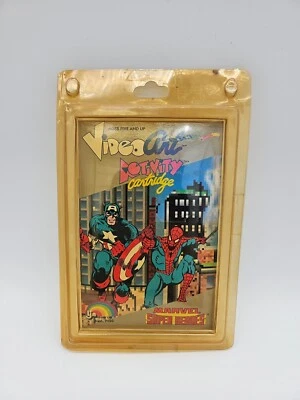 Vintage Marvel Super Heroes Video Art Activity Game Cartridge LJN 1987 - Image 1 of 2