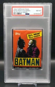 1989 Topps Batman 2nd Series Wax Pack (Batman & Joker) PSA Graded 8 NM-MT - Picture 1 of 6