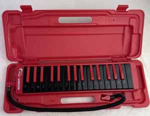 Hohner FIRE Melodica 32 Key Black & Red Keyboard Harmonica Instrument Japan - Picture 1 of 19