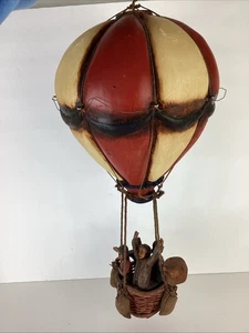 Globo de aire caliente colgante vintage con cesta de mimbre de resina para 4 pasajeros? "18"" de alto" - Imagen 1 de 10