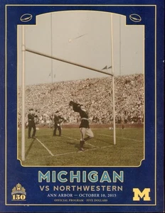 RIVISTA PROGRAMMA MICHIGAN STADIUM MICHIGAN VS NORTHWESTERN 10 OTTOBRE 2015 - Foto 1 di 2