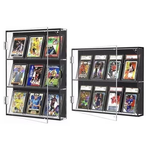 TCG Acryl Vitrine Sammelkarten Wand Schrank Rahmen PSA BGS CGS Pokemon OnePiece  - Bild 1 von 8