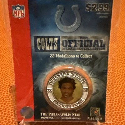 2005 Индианаполис Colts Edgerrin Джеймс официальный медальон коллекции монета  - Изображение 1 из 4