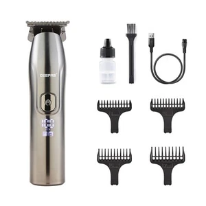 Rechargeable Beard Trimmer Electric Stubble Hair Trimmer LED Display Waterproof - Picture 1 of 9