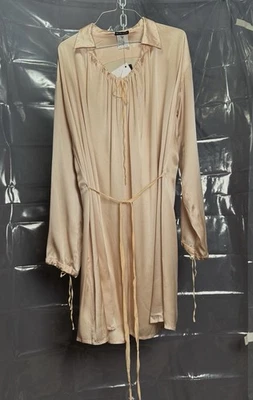 Nuevo con etiquetas Vestido Ann Demeulemeester Para Mujer Archivo Avantgarde Hada Seda Rosa Con Cordones Foto 1 de 4