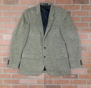 J Crew Ludlow Tweed Herringbone Blazer Jacket Sport Coat Size 42L Italian Wool - Picture 1 of 9