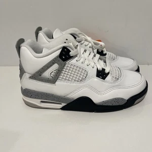 NIKE AIR JORDAN 4 RETRO OG GS WHITE CEMENT SIZE 7Y IB4171-100 - Picture 1 of 18