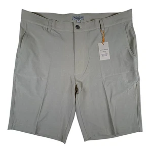 Peter Millar Crown Sport Performance Shorts Mens 36 Beige Sand Golf Stretch - Picture 1 of 10