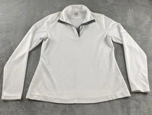Cutter & Buck Men’s L. Shirt White Long Sleeves Snap Buttons C40 - Picture 1 of 13