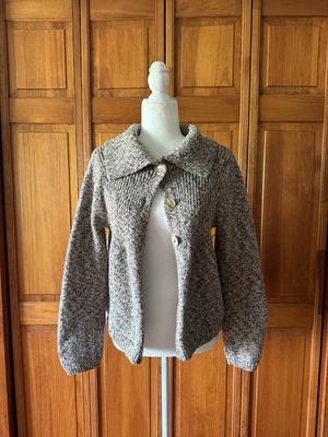 Cardigã suéter feminino vintage Studio Works com colarinho feminino - Imagem 1 de 4