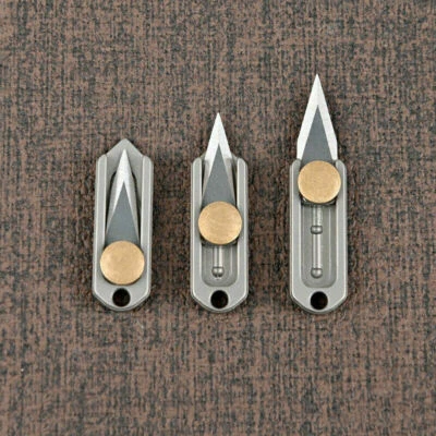 Titanium Alloy Brass Mini Knife Blade Survival Escape Key Chain Pendant EDC TOOL - Image 1 of 4