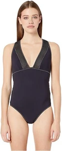 Stella McCartney Womens 182664 Contrast Stitching One Piece Swimsuit Size L - Picture 1 of 2