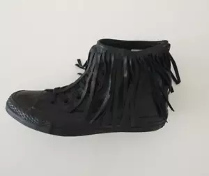 CONVERSE ALL STAR Chucks Damen Gr.38 Schwarz Leder Gebraucht - Bild 1 von 5