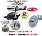 FOR VOLKSWAGEN VW SCIROCCO 2.0 R COUPE 2009- FRONT BRAKE DISCS SET + PADS KIT