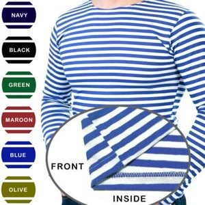 Russian Telnyashka, USSR, Long Sleeve, Military Army Uniform, T-Shirt, Cotton - Picture 1 of 16