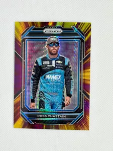 2023 Prizm Racing - Ross Chastain - Purp/Yllw Hyper Prizm - No. 66 - Picture 1 of 2