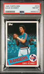 1985 TOPPS MINI # 313 DAVE SCHMIDT PSA 8 MAC SPOTLESS  100 MADE  * - Picture 1 of 5