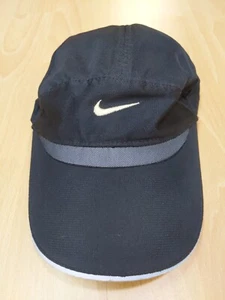 Vtg Nike Tailwind 7 Panel Mesh Hat Running Cap Black Adjustable Center Swoosh - Picture 1 of 8
