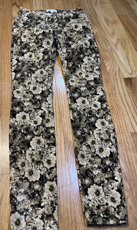 Pantalones Madewell Pana Marrón Flor Talla 24/32 Jcrew Foto 1 de 4