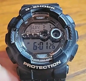 Casio G-Shock Watch Men Black 3263 GD-100BW Backlight Day Date World Time - Picture 1 of 7