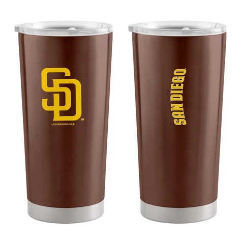 San Diego Padres 20oz Stainless Steel Travel Tumbler [NEW] MLB Mug Glass Cup Cover