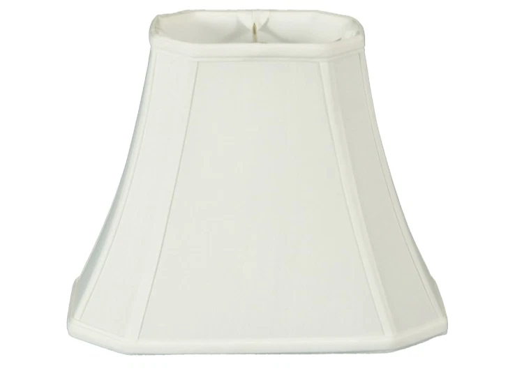 Pantalla de lámpara de esquina de corte rectangular Royal Designs - blanca - 6 x 8 x 9 x 14 x 10,5 Foto 1 de 4