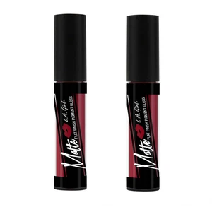 Pack of 2 L.A. Girl Matte Flat Finish Pigment Gloss, Frisky GLG841 - Picture 1 of 5