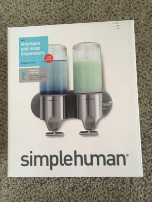 Dispensadores de champú y jabón de montaje en pared Simplehuman (acero inoxidable) - nuevos Foto 1 de 4