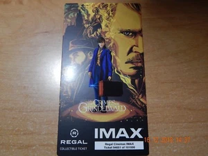 BOLETO COLECCIONABLE REAL DE PELÍCULA DE LOS CRÍMENES DE GRINDELWALD BESTIAS FANTÁSTICAS IMAX - Imagen 1 de 4