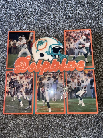Vintage 1970s Miami Dolphins Wall Clock Cover