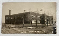 RPPC Postcard Platte South Dakota High School Charles Mix County Real Photo