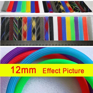 Ø12mm PET Expanding Braided Sleeving Wire Cable Harness Sheathing Various Colors - Picture 1 of 34