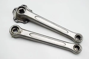 EARLY TA VINTAGE BICYCLE ALLOY CRANKS, 170MM, CAPPED PEDAL HOLES - Bild 1 von 6
