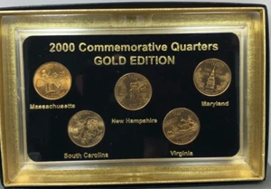 2000 ~ 50 States Commemorative Quarters ~ Gold Edition Set - Picture 1 of 5