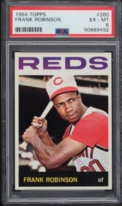 FRANK ROBINSON PSA 6 1964 TOPPS BASEBALL #260 CINCY REDS HOF 9492