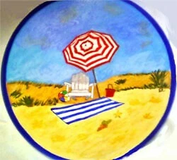 Kitchen and Bar Stools and Counter Stools With Beach Scene - Image 1 of 4