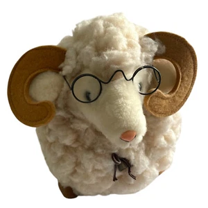 De colección 1981 Charm Co Japón Peluche Carnero Oveja Peluche Lana Realista 12.5" - Imagen 1 de 9