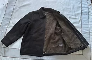 VINTAGE Mens Claiborne Faux Suede Coat XL Extra Large Nice - Picture 1 of 8