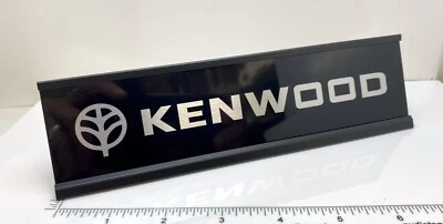 Kenwood Desk Sign - Custom Silver Aluminum Double Sided - Image 1 of 4