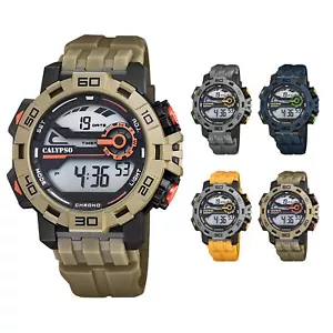 Calypso 52mm Mens Military Style Digital Watch, Chrono, Alarm, Light - K5809 - Picture 1 of 5