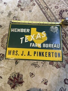 SIGNO DE OFICINA AGRÍCOLA DE TEXAS VINTAGE NUEVO STOCK ANTIGUO - Imagen 1 de 3