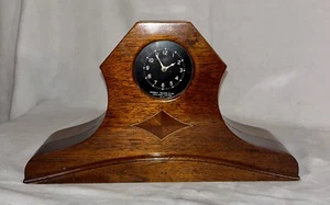 Beautiful Vtg Phinney-Walker Soild Wood Case ~ Wind Up Mantle Clock ~ Keeps Time - Picture 1 of 12