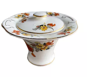 West End Pottery Co. Covered Pedestal Bowl Casserole Dish Ohio #1560 3.75" Tall - Picture 1 of 12